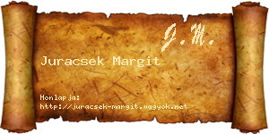 Juracsek Margit névjegykártya